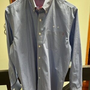 Classic Blue Gingham Men's Shirt #133